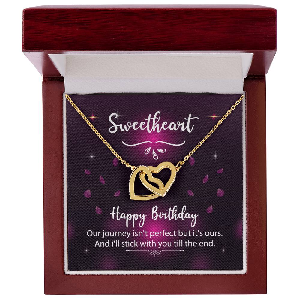 To Significant Other ☆ Sweetheart Happy Birthday ☆ Interlocking Hearts Necklace