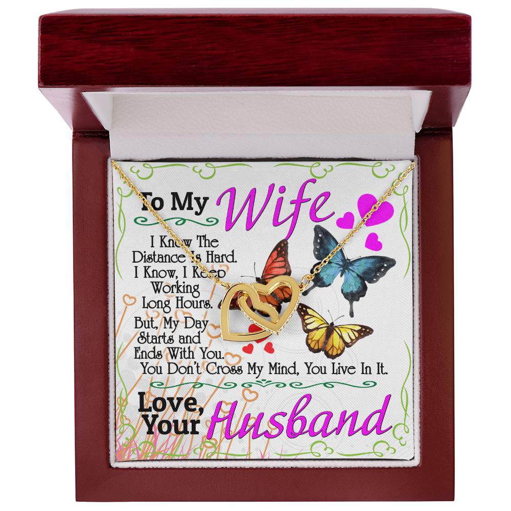 Gift For Wife - Interlocking Heart Necklace Interlocking Hearts Necklace