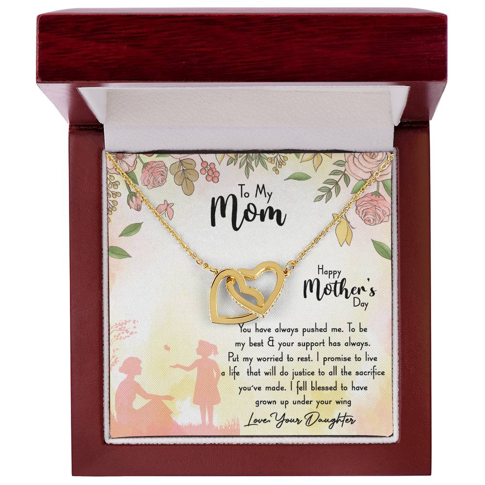 To My Mom Interlocking Hearts Necklace