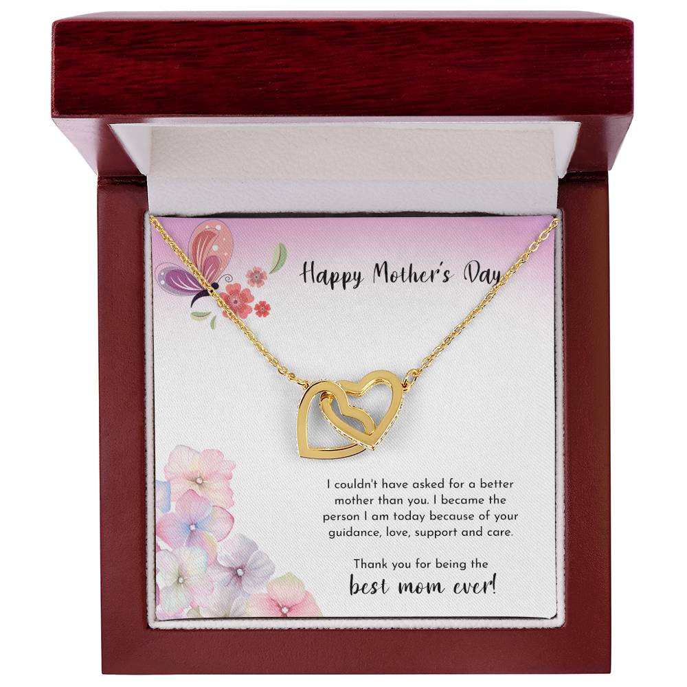 Mother'S Day Gift Necklace With Message Card Mother'S Day Gifts Mother'S Day Necklace To Mom From Daughter Mom Gift From Son Interlocking Hearts Necklace