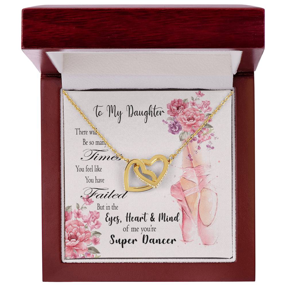 Ballet Daughter Gift From Mom Necklace For Daughter Gift For Dancer From Mom Interlocking Hearts Necklace