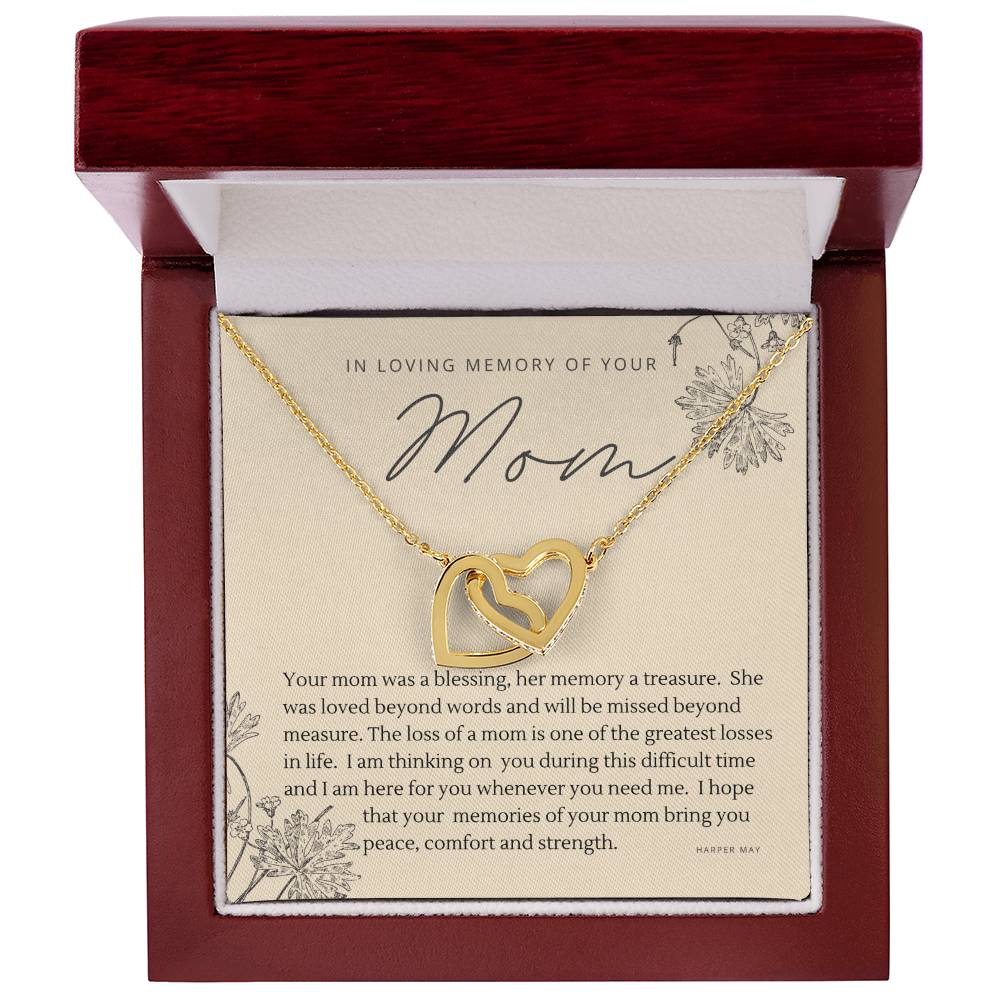 15 Loss Of Mother Interlocking Hearts Necklace