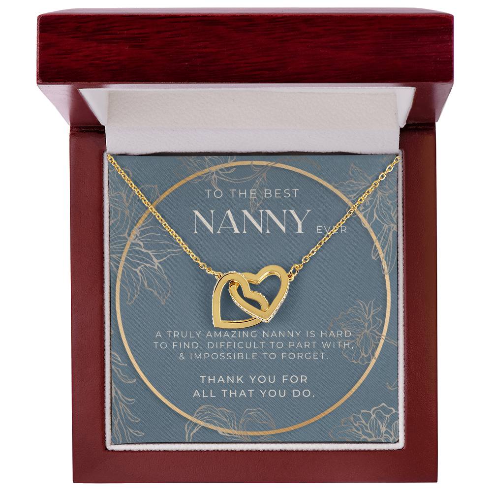 Nanny Gift Nanny Necklace Gift Best Nanny Gift Nanny Thank You Gift Nanny Appreciation Necklace Gift Thank You Nanny Necklace Gift Best Nanny Ever Gift Interlocking Hearts Necklace