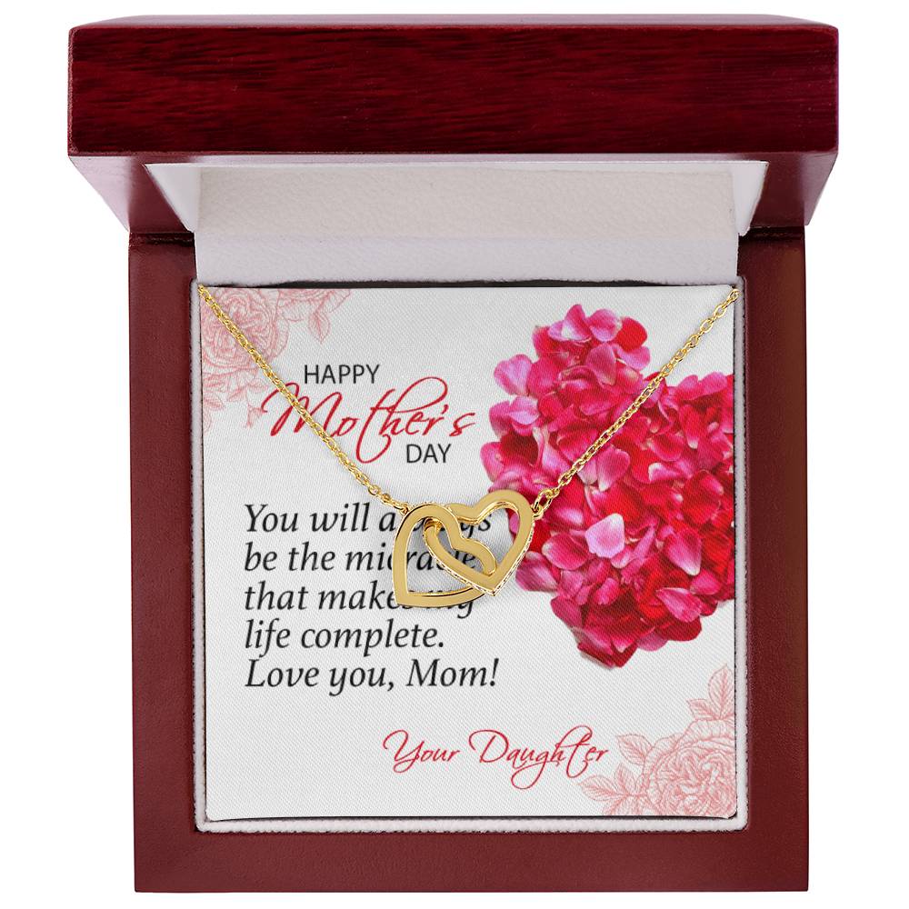 Gift For Mom - Make My Life Complete - The Interlocking Heart Necklace Interlocking Hearts Necklace