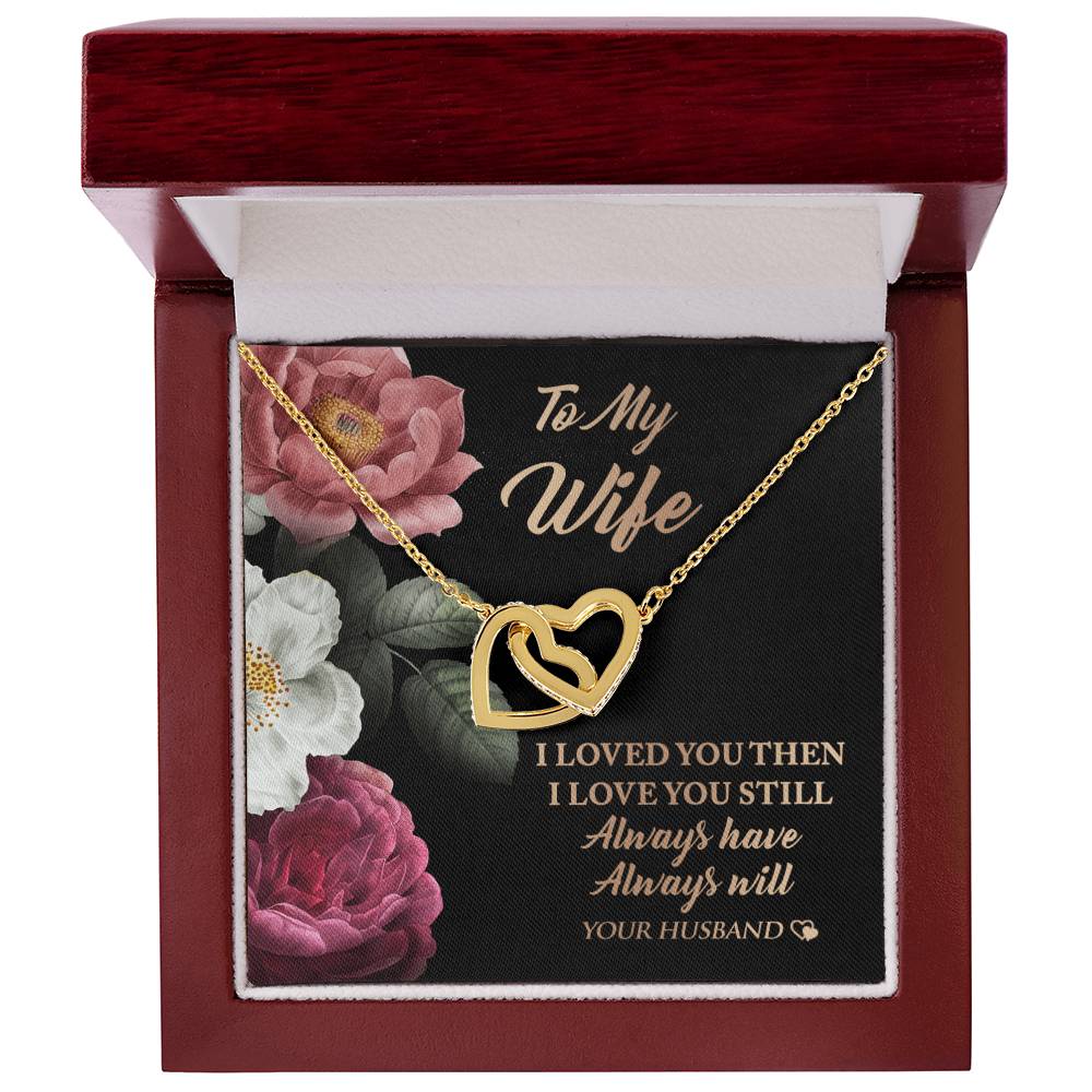 Perfect Valentine'S-Day Gift For Your Wife! Interlocking Hearts Necklace