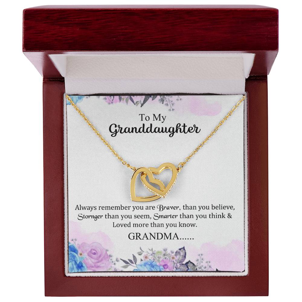 To My Granddaughter Necklacegranddaughter Necklace For Women With Message Card Interlocking Heart Necklace Gift . Interlocking Hearts Necklace