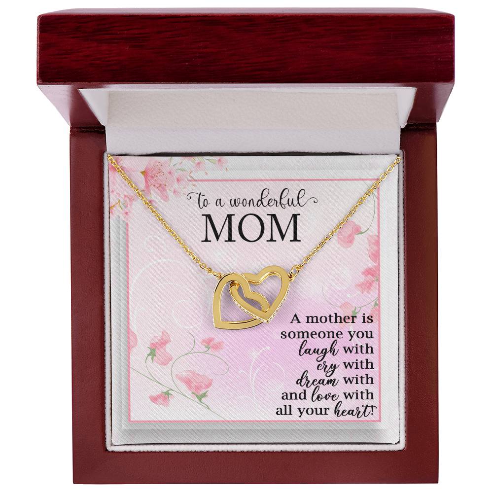 Interlocking Hearts For Mom Love With All Your Heart Interlocking Hearts Necklace