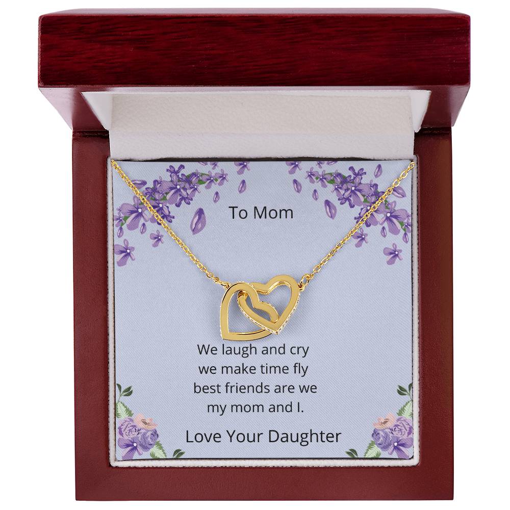 We Laugh And Cry Two Hearts Necklace Interlocking Hearts Necklace