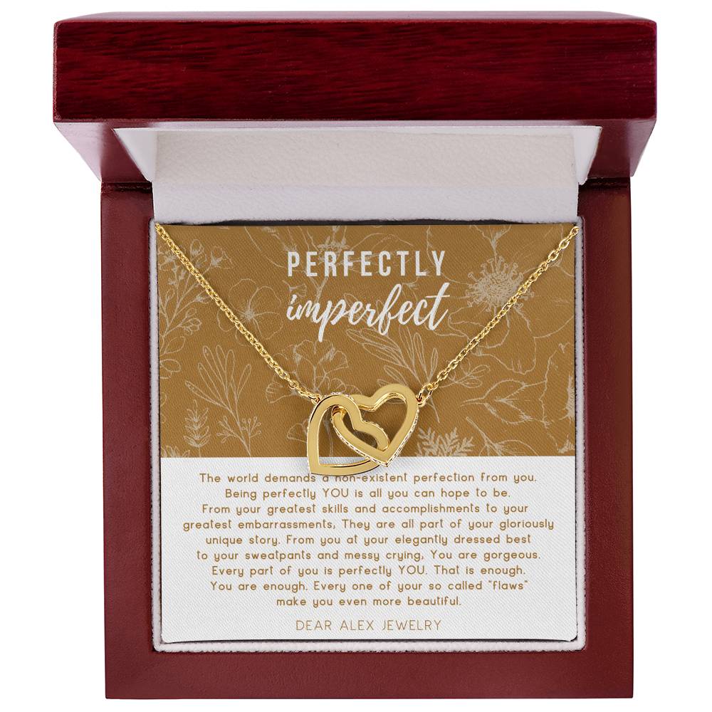Perfectly Imperfect Hearts Necklace Interlocking Hearts Necklace