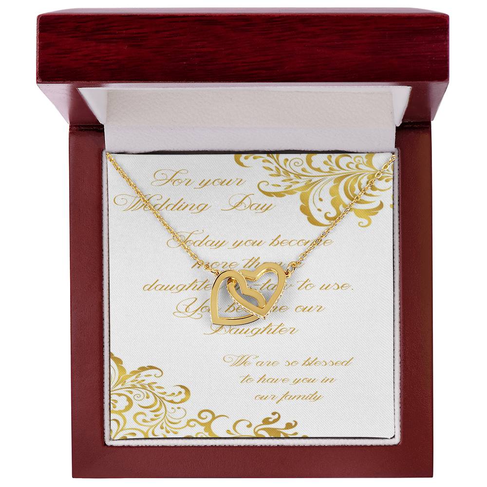 Daughter-In-Law Wedding Interlocking Hearts Necklace