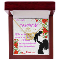 Greeting Card For Lovely Mother Interlocking Hearts Necklace