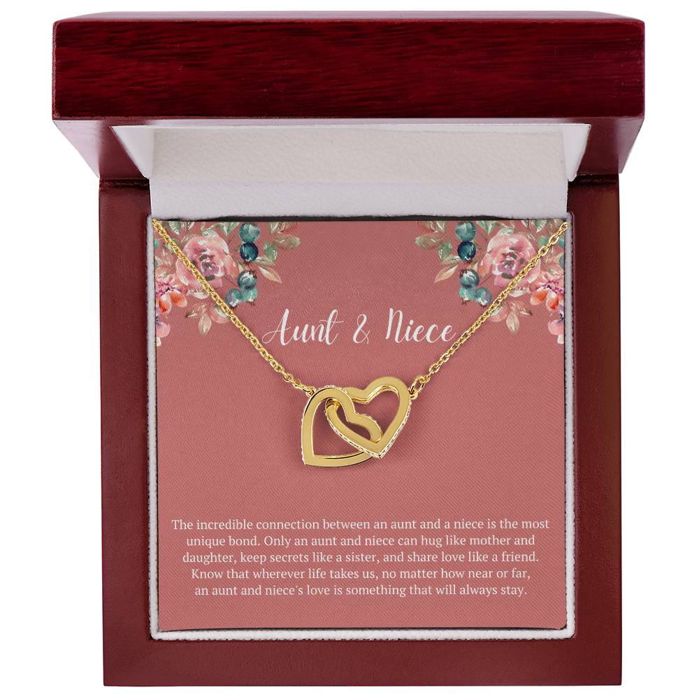 Aunt & Niece Incredible Connection Interlocked Hearts Necklace Interlocking Hearts Necklace