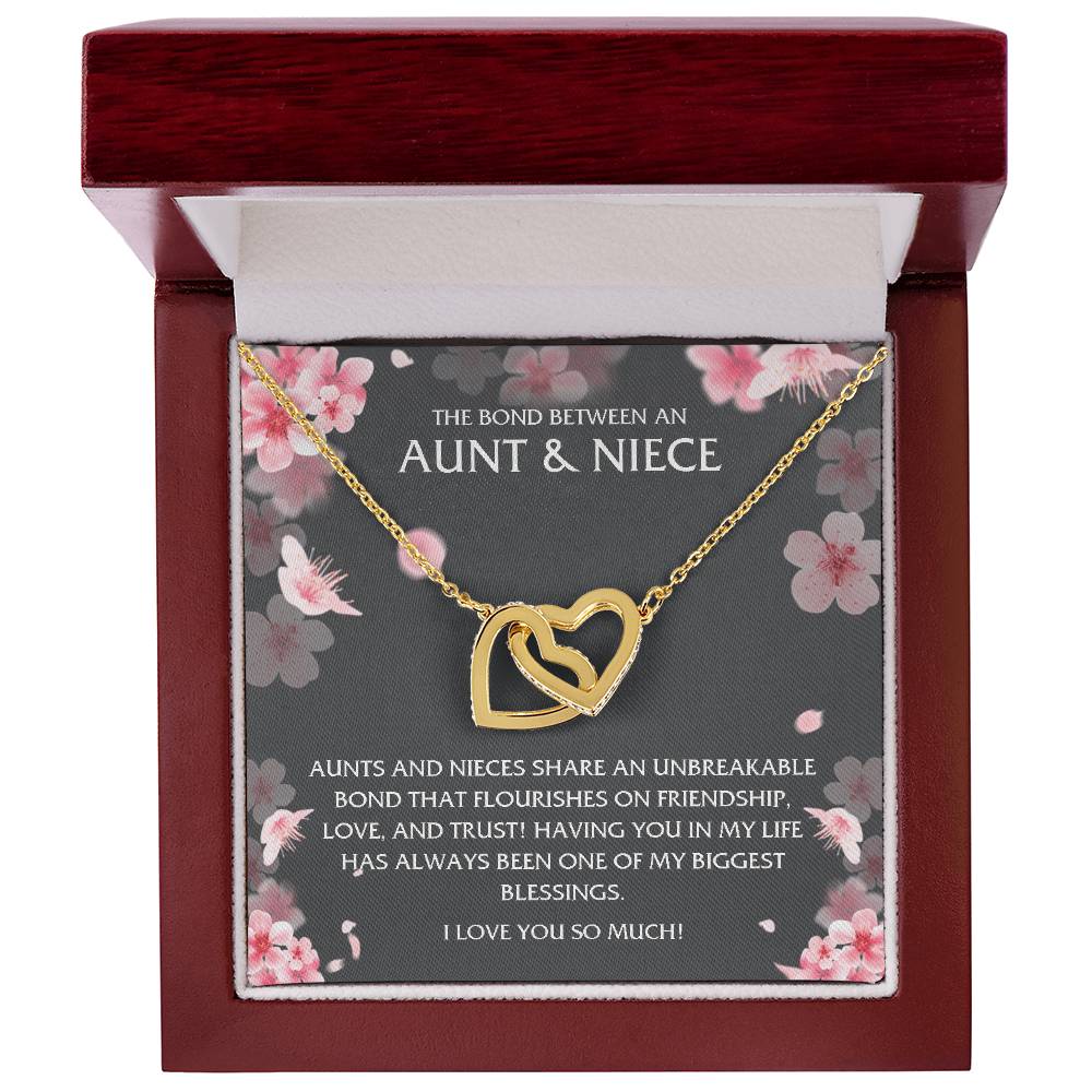 Aunt-Niece Interlocking Hearts Necklace Aunt-Niece Gift Personalized Aunt-Niece Jewelry Aunt-Niece Aunt Jewelry Custom Gift For Aunt