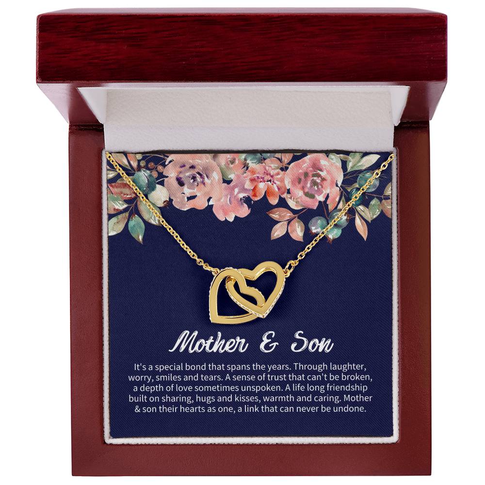 Mother & Son It'S A Special Bond Interlocked Heart Necklace Interlocking Hearts Necklace