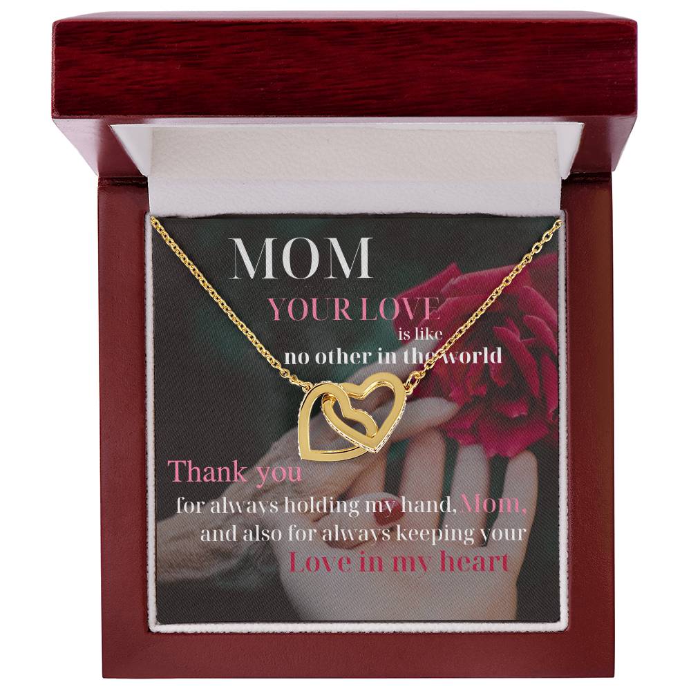 Mom Your Love Is Like No Other In The World Interlocking Hearts Necklace