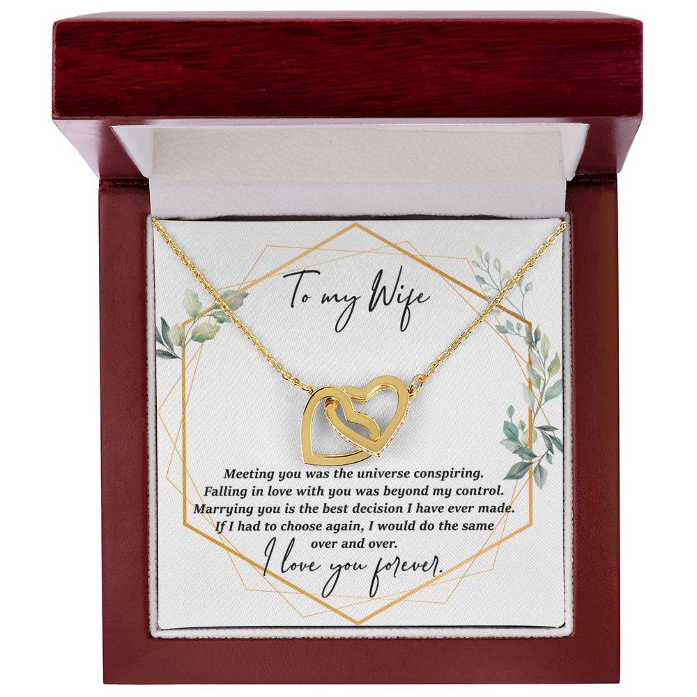 The Universe Conspires Interlocking Hearts Necklace