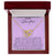 To My Daughter I Close My Eyes For A Moment - Purple Interlocking Hearts Necklace