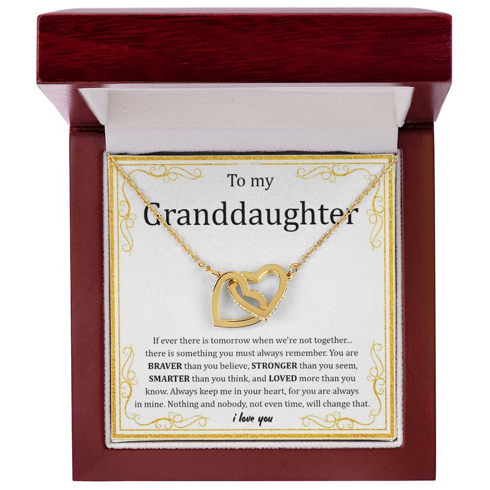Surprise Gift For Granddaughter - Interlocking Hearts Necklace