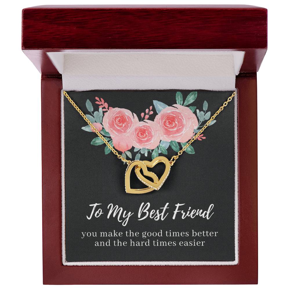 Friendship Necklace Interlocking Hearts Necklace