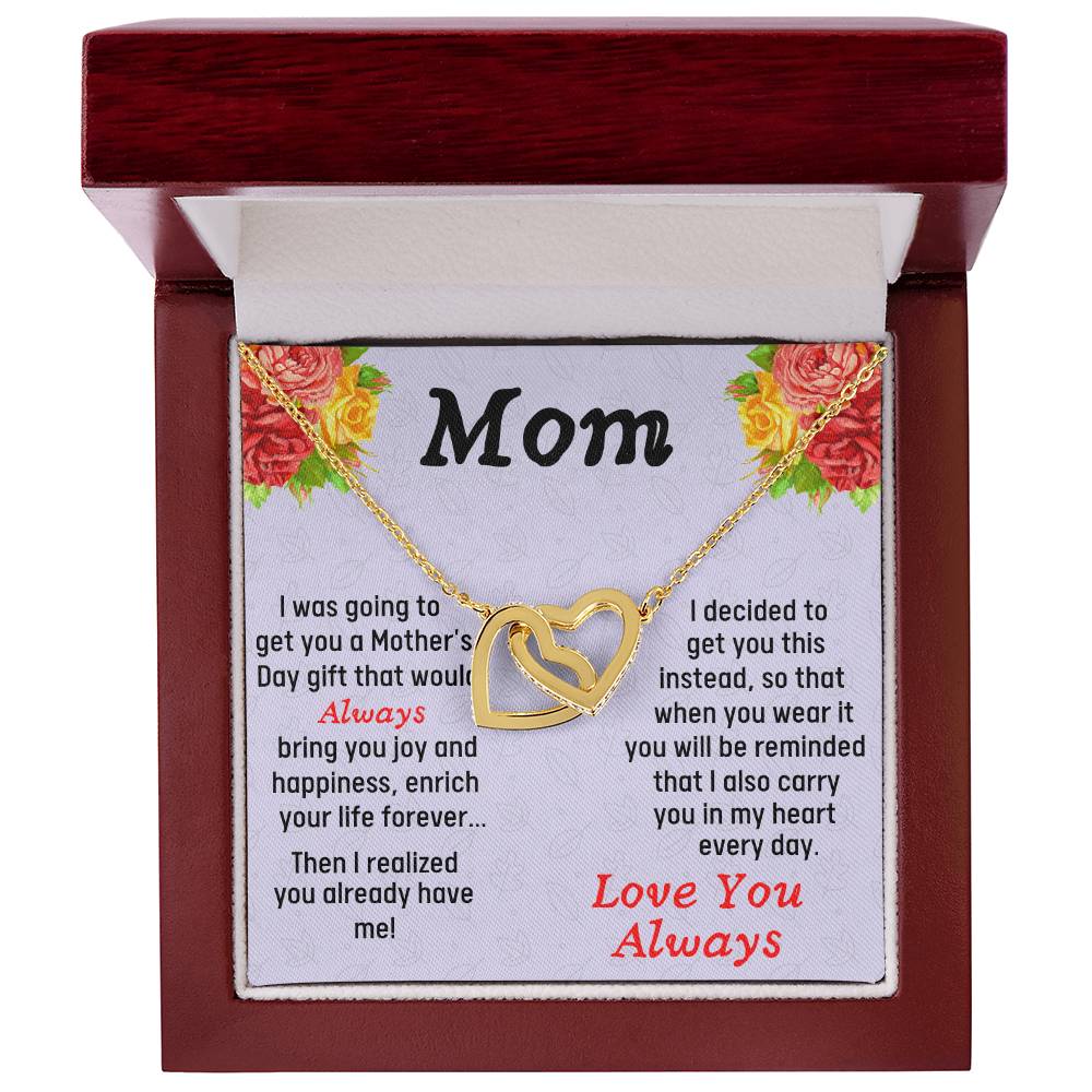 Happy Mother'S Day Mom I Love You - Necklace Interlocking Hearts Necklace