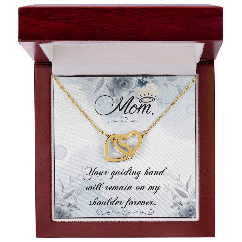 Mom Your Guiding Hand - Interlocking Heart Necklace Interlocking Hearts Necklace