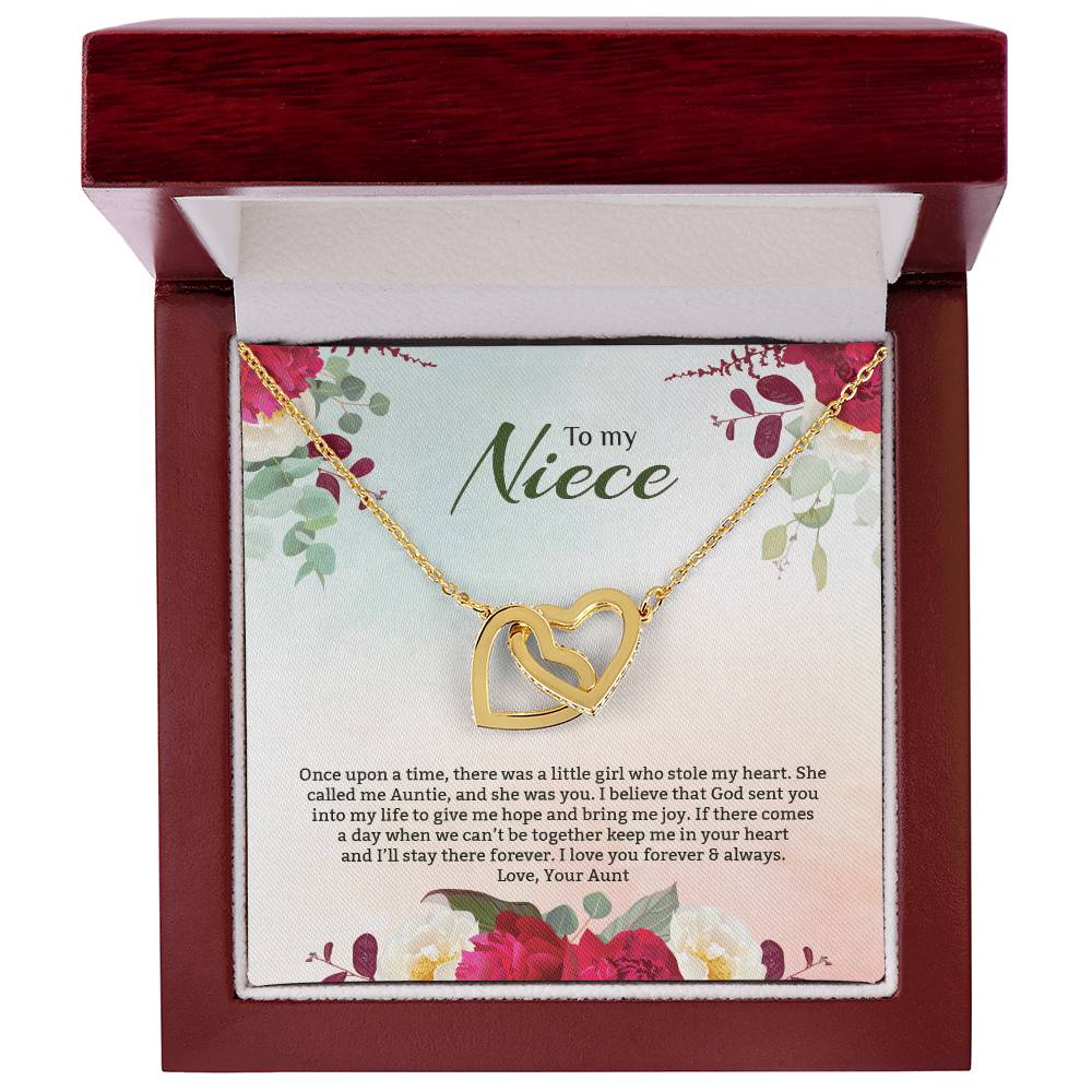 Exquisite Interlocking Hearts Necklace For Niece