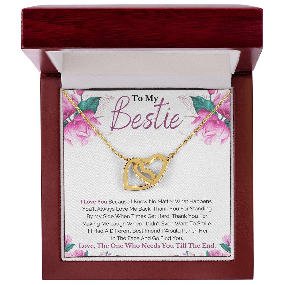 To My Best Friend Necklace Interlocking Hearts Necklace