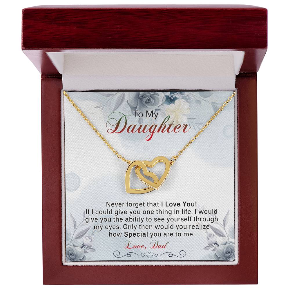 A Meaningful Gift For Daughter From Dad Interlocking Hearts Necklace
