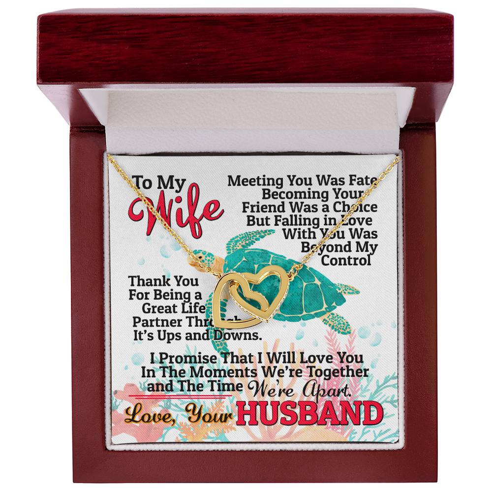 Gift For Wife - Interlocking Heart Necklace Interlocking Hearts Necklace