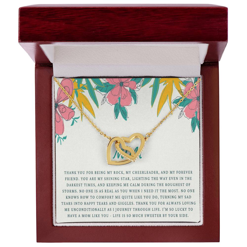 Mom Necklace Mother Necklace Mom Gift Mother'S Day Gift Mother'S Day Necklace Mother Daughter Gift 2 Interlocking Hearts Interlocking Hearts Necklace