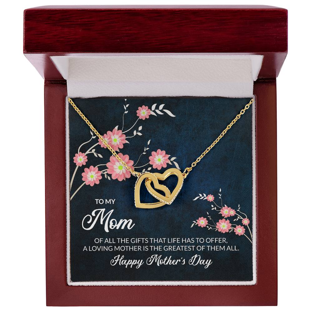 To My Mom - Interlocking Hearts Necklace