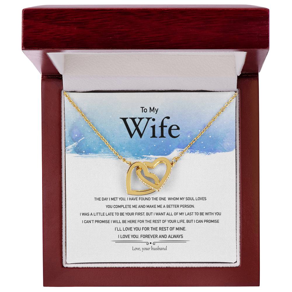 I Will Love You For The Rest Of Mine Interlocking Hearts Necklace