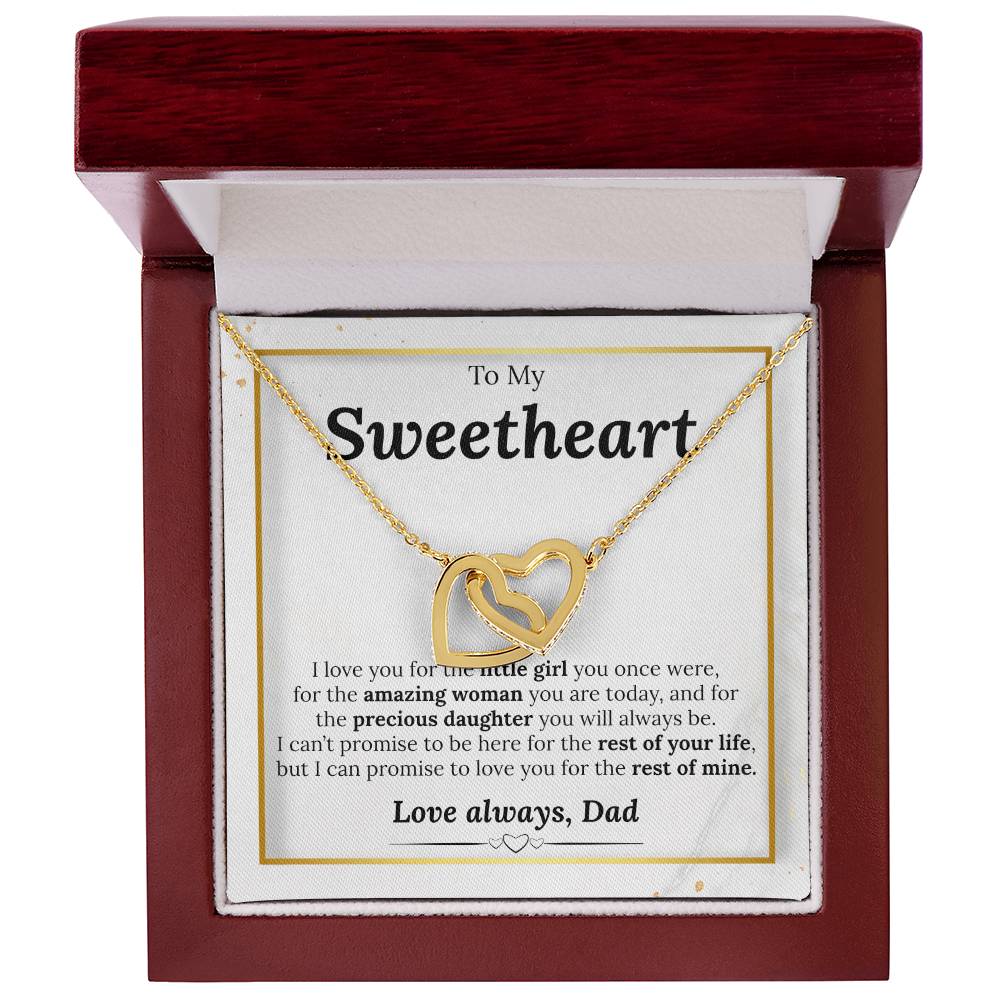 Daughter Necklace Gift From Dad Interlocking Hearts Necklace