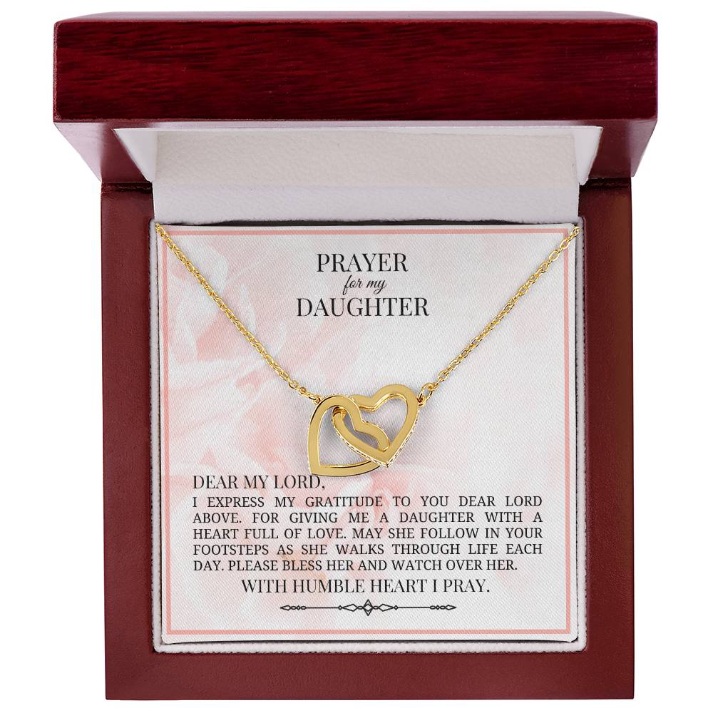 Prayer For My Daughter - Interlocked Hearts Necklace - By Zahara Interlocking Hearts Necklace