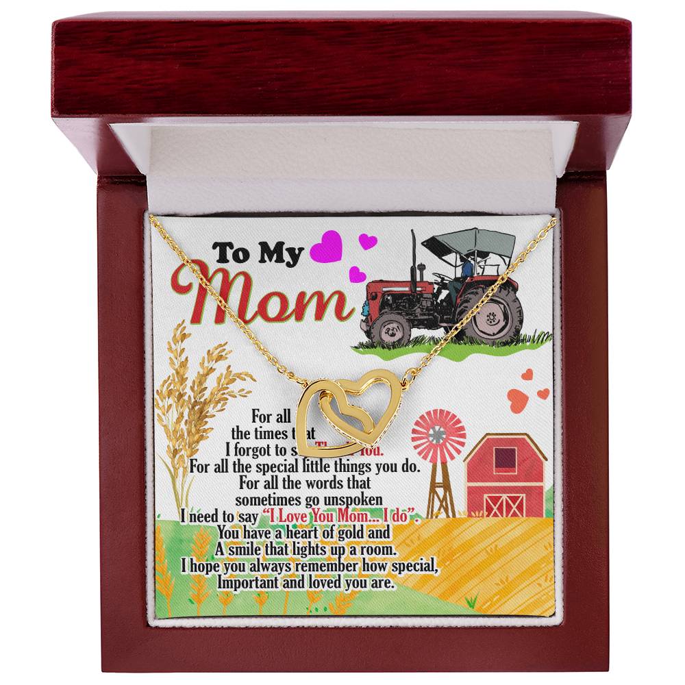 Farmer'S Mom - Interlocking Heart Necklace Interlocking Hearts Necklace