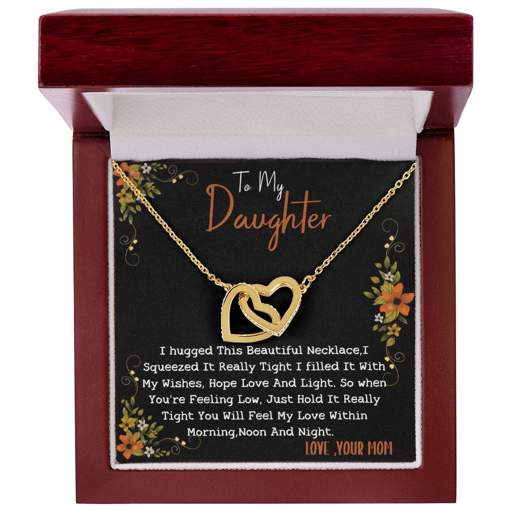 Gift For Daughter Interlocking Hearts Necklace