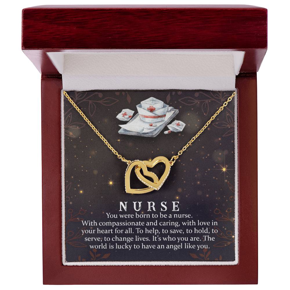 Interlocking Hearts Necklace Nurse Graduation Gift Nurse Gift Nurse Necklace Future Nurse Gift Gift For Nurse