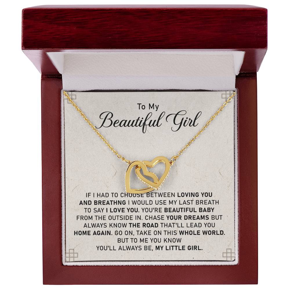 Gift For Daughter From Dad Birthday Gift For Daughter Christmas Gift For Daughter🎁 Interlocking Hearts Necklace