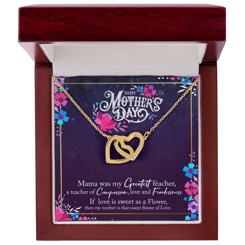Happy Mother'S Day Interlocking Hearts Necklace
