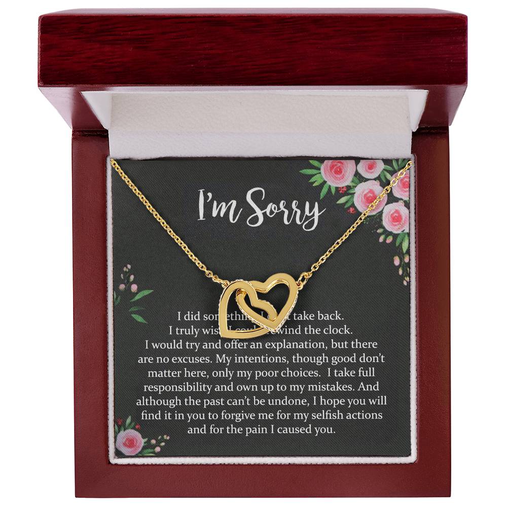 I'm Sorry - Wife Necklace Interlocking Hearts Necklace