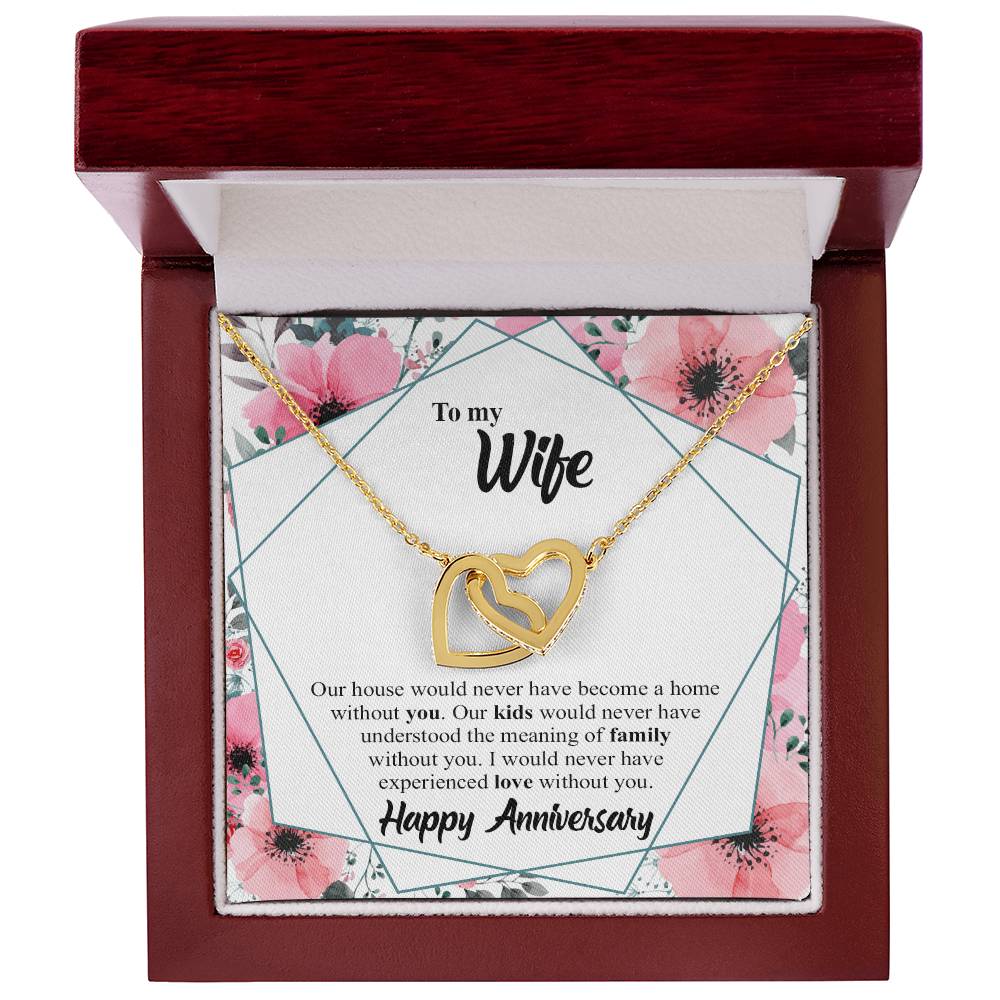 Interlocking Hearts Anniversary Necklace Gift For Wife Interlocking Hearts Necklace