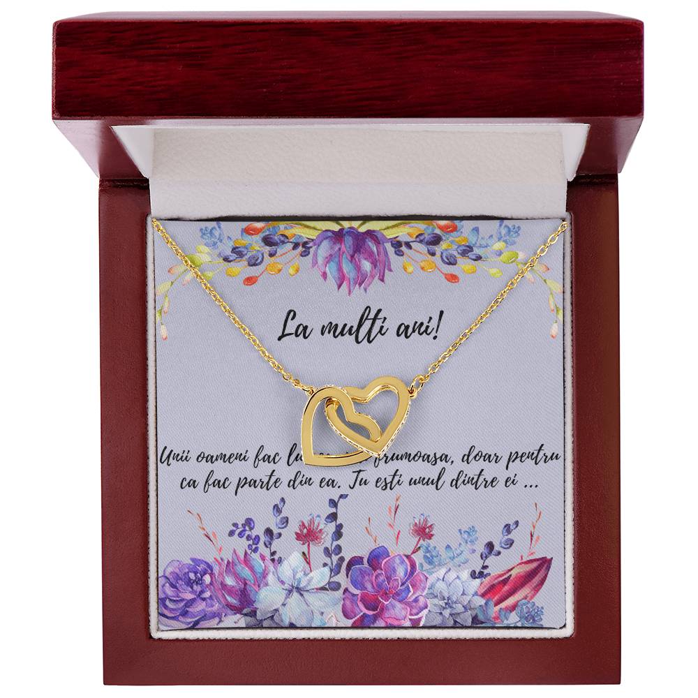 Unii Oameni Fac Lumea Mai Frumoasă Doar Pentru Că Fac Parte Din Ea! Interlocking Hearts Necklace