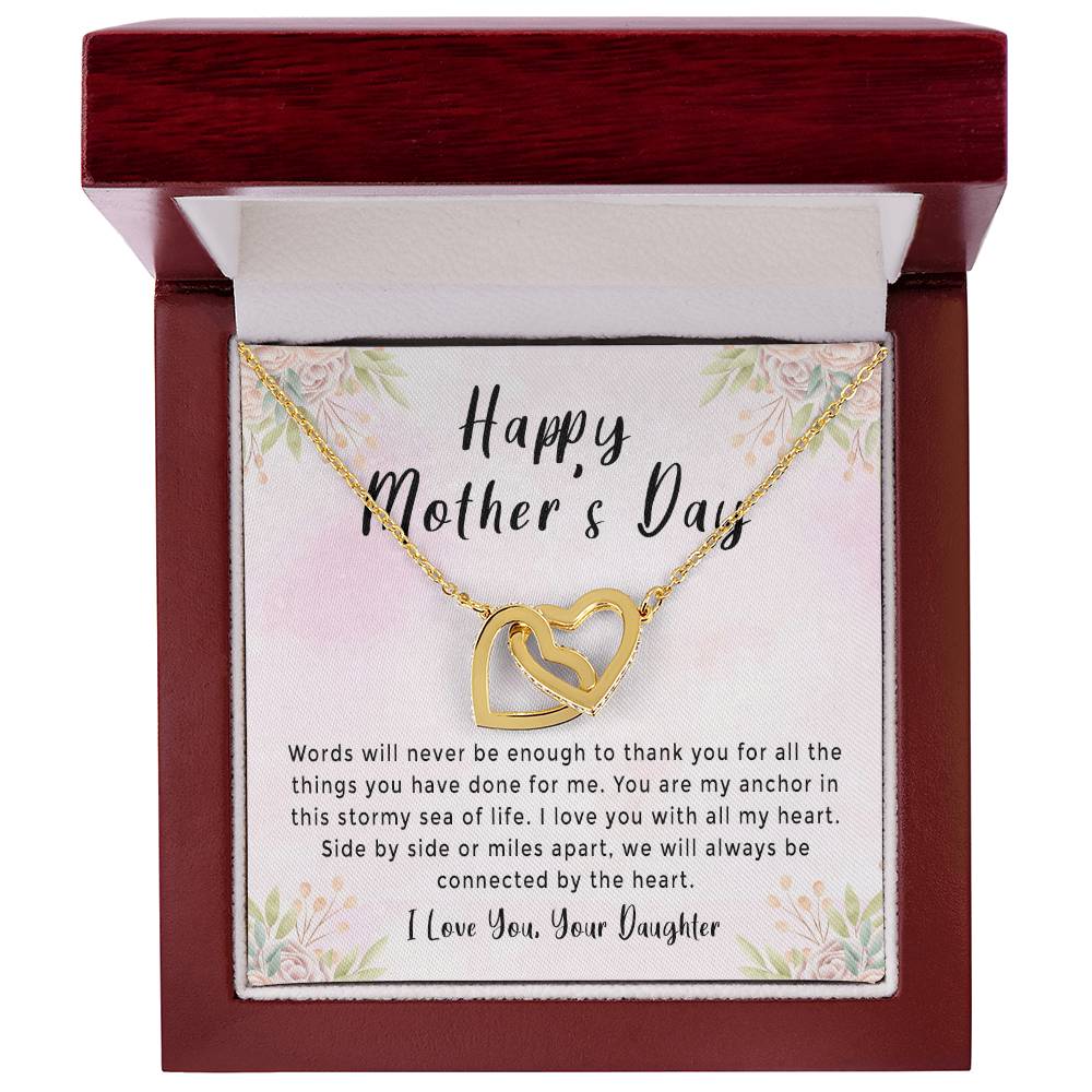 'Connected By The Heart' Necklace - Amazing Mother'S Day Gift Idea From Daughter Interlocking Hearts Necklace