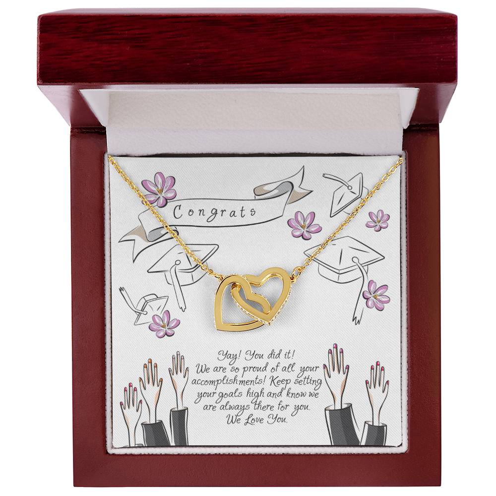 Graduation Gift For Senior 2021 Interlocked Hearts Necklace Interlocking Hearts Necklace