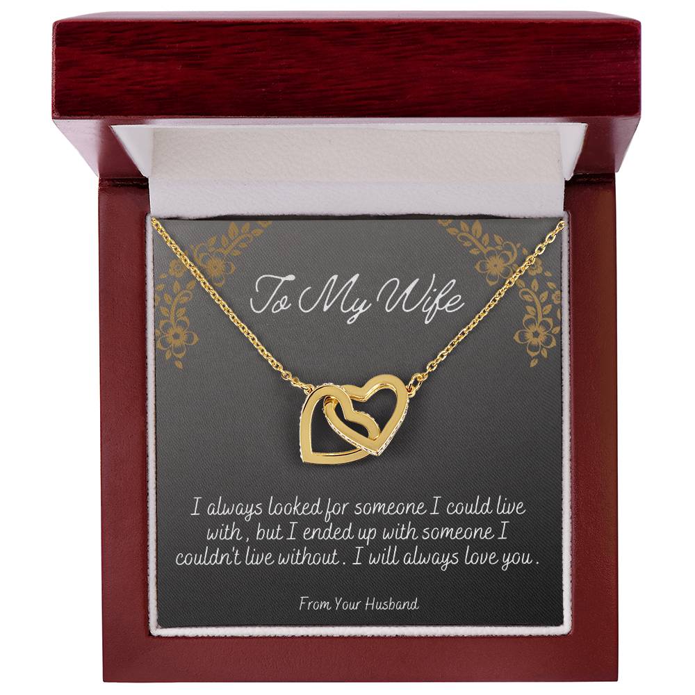 Can'T Live Without You Interlocking Hearts Necklace