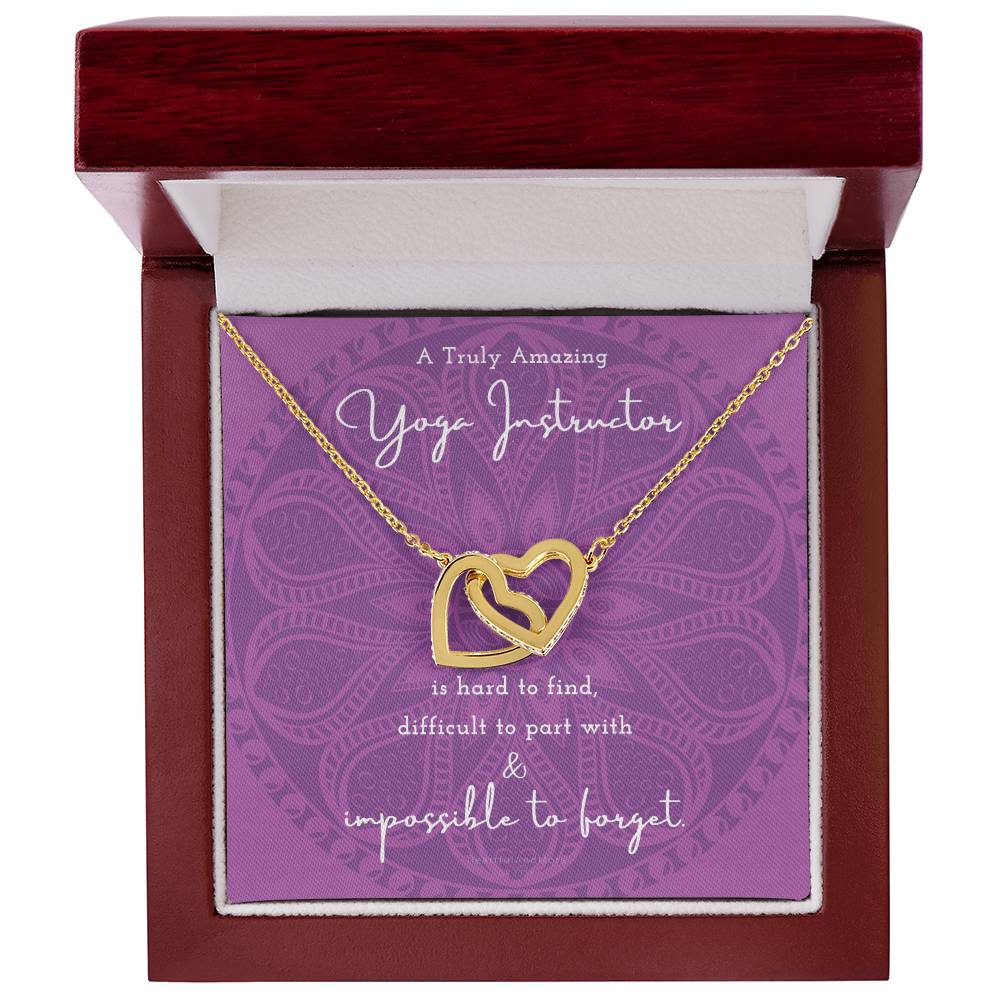 Gift For Yoga Instructor Yoga Instructor Appreciation Gift A Truly Amazing Yoga Instructor Gift Interlocking Hearts Necklace