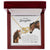 To My Daughter Horse Dad - Never Forget That I Love You I Hope You Believe In Yourself Interlocking Hearts Necklace