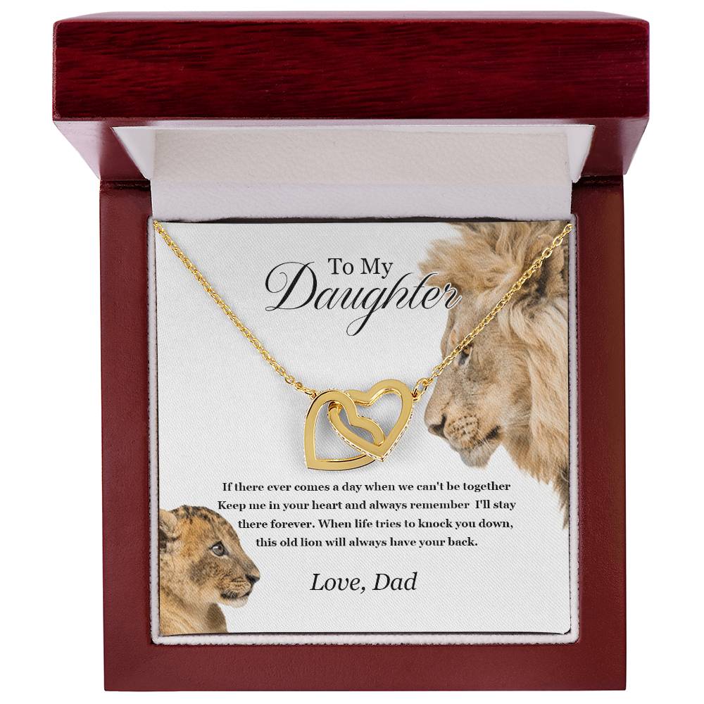 To My Daughter - Special Necklace - L03 Interlocking Hearts Necklace