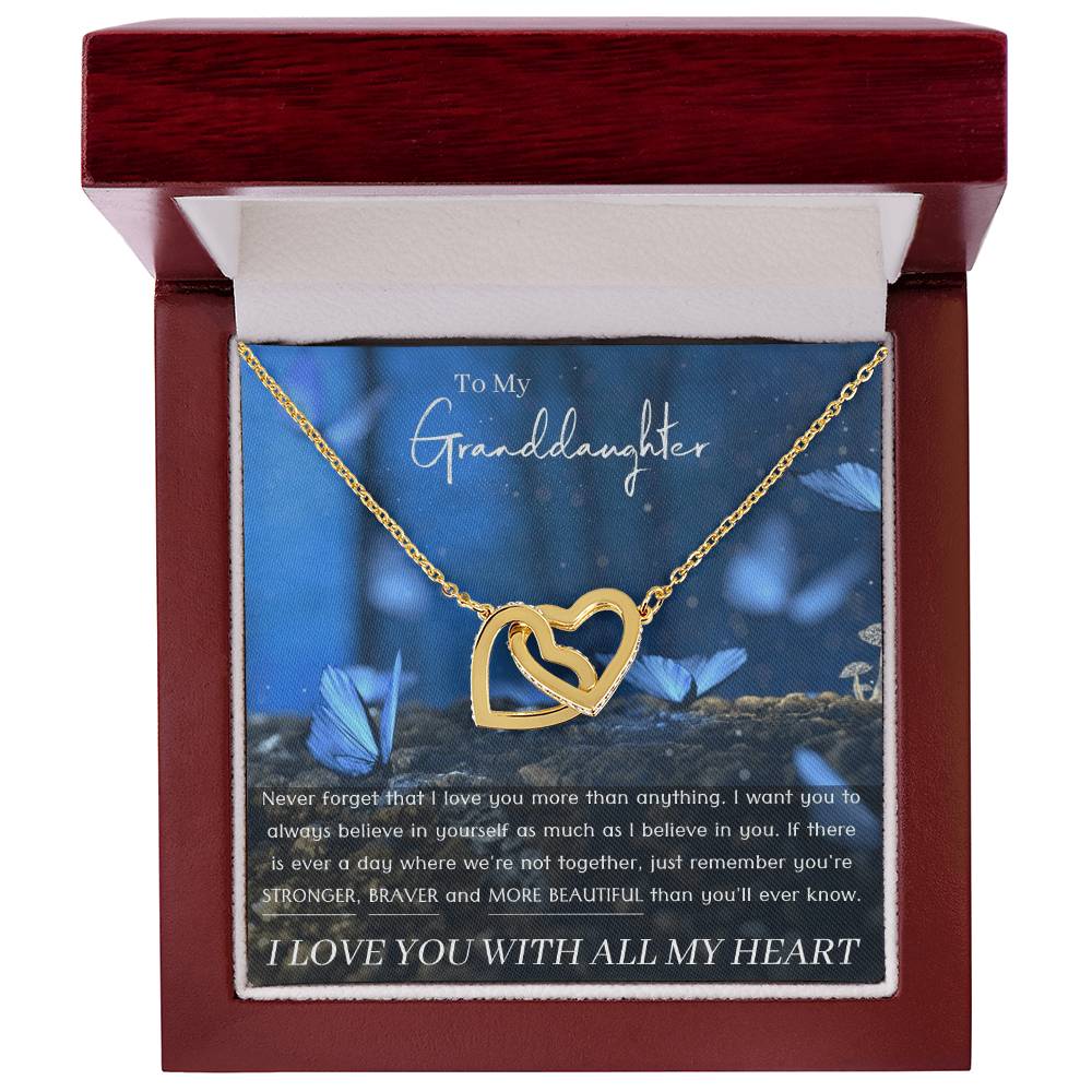 Granddaughter Necklace Interlocking Hearts Necklace