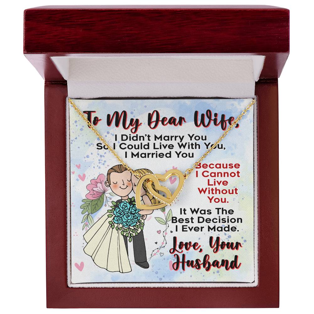 Gift For Wife - Interlocking Heart Necklace Interlocking Hearts Necklace